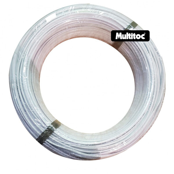 Cabo Coaxial Bipolar Dupla Blindagem 5mm Branco - 100m - Imagem 2
