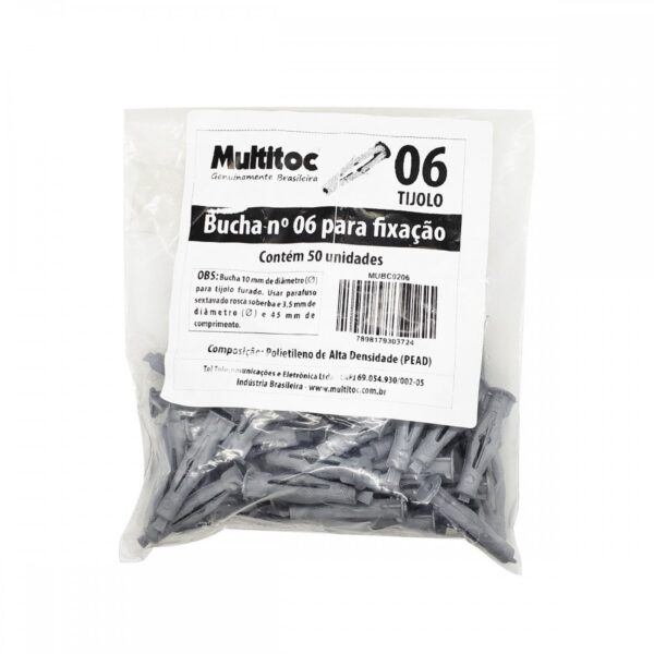 Bucha de Fixação para Tijolo 6mm - 50 unidades - Imagem 3