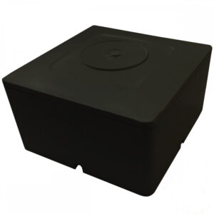 Caixa de Sobrepor CFTV Quadrada Preta 8,5x8,5x4,5cm