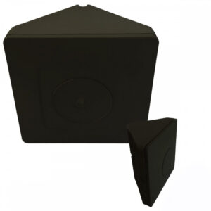 Caixa de Sobrepor CFTV Triangular Preta 8,5x8,5x4,5cm