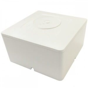 Caixa de Sobrepor CFTV Quadrada Branca 8,5x8,5x4,5cm