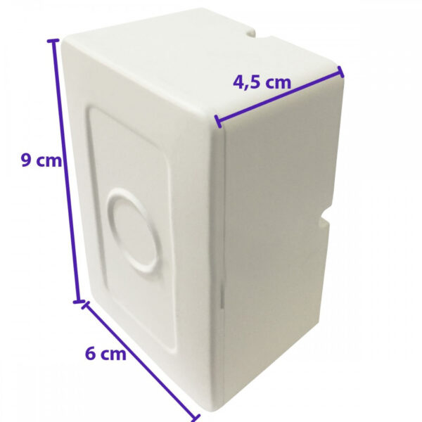 Caixa de Sobrepor CFTV Mini Branca 9x6x4,5cm - Imagem 4
