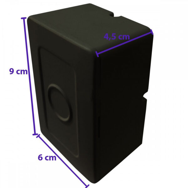 Caixa de Sobrepor CFTV Mini Preta 9x6x4,5cm - Imagem 3