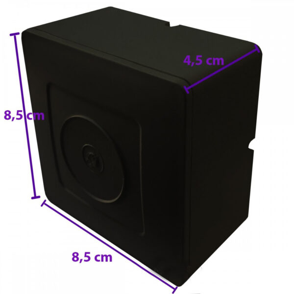 Caixa de Sobrepor CFTV Quadrada Preta 8,5x8,5x4,5cm - Imagem 4