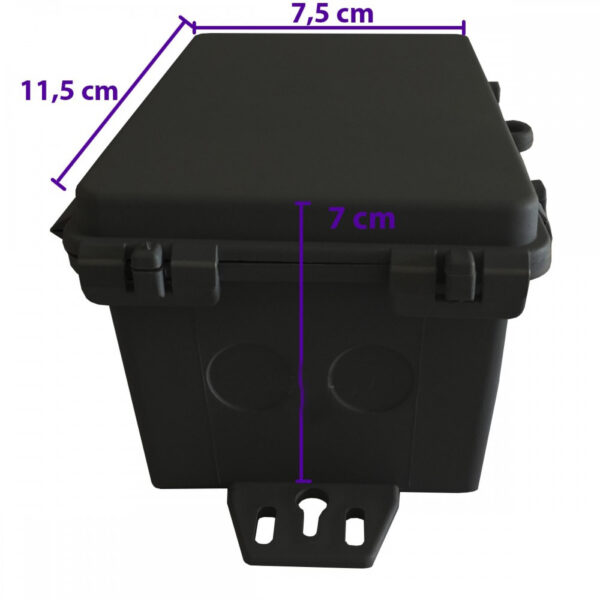 Caixa Hermética Preta Micro 115x75x70mm - Imagem 5