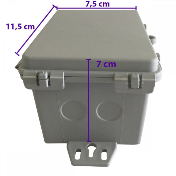 Caixa Hermética Cinza Micro 115x75x70mm - Imagem 5