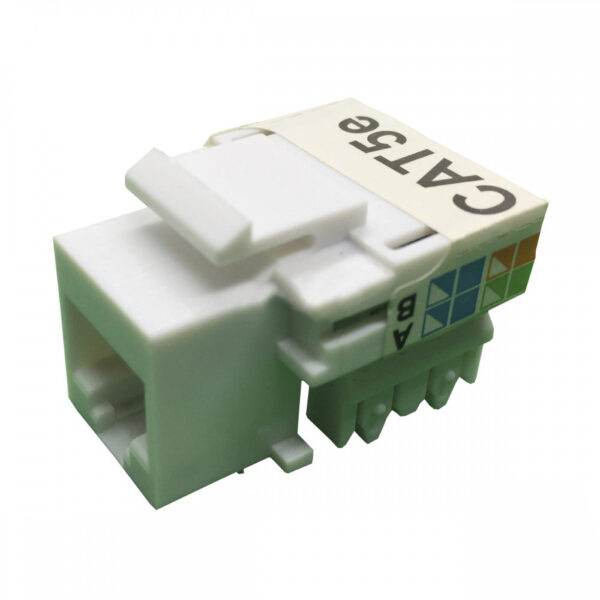 Conector Fêmea RJ45 Keystone Cat5e Branco - Imagem 2