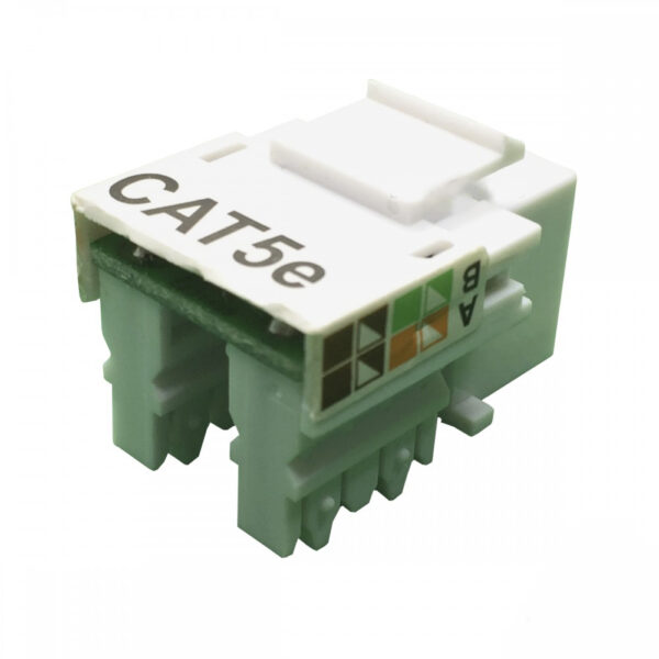 Conector Fêmea RJ45 Keystone Cat5e Branco - Imagem 3