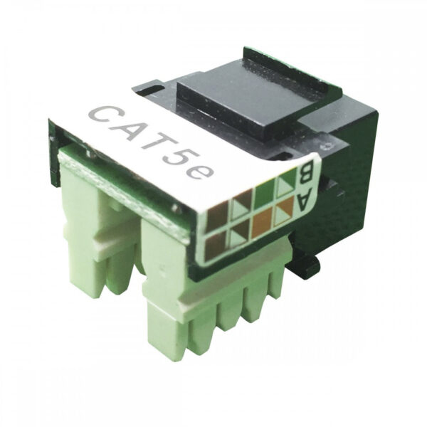 Conector Fêmea RJ45 Keystone Cat5e Preto - Imagem 3