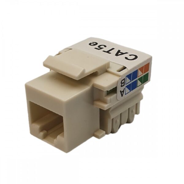 Conector Fêmea Rj45 Keystone Cat5e Bege - Imagem 3