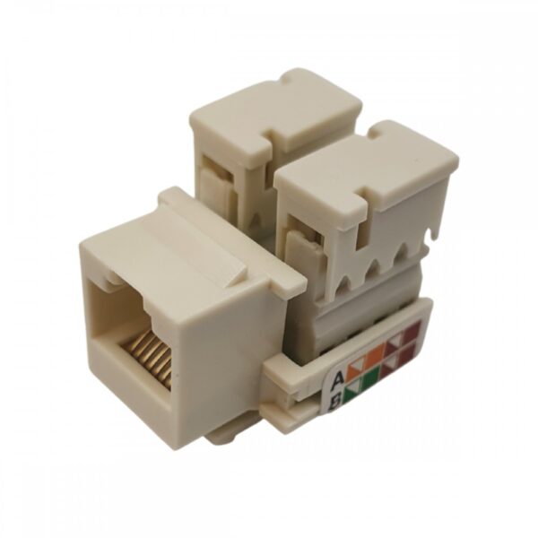 Conector Fêmea Rj45 Keystone Cat5e Bege - Imagem 4