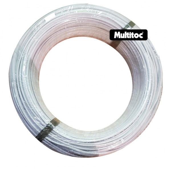 Cabo Coaxial Bipolar Dupla Blindagem 5mm Branco - 50m - Imagem 4