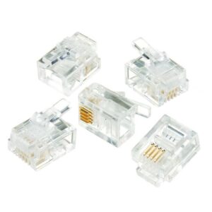 Plug Conector Modular Rj11 (6x4) - 100 Unidades