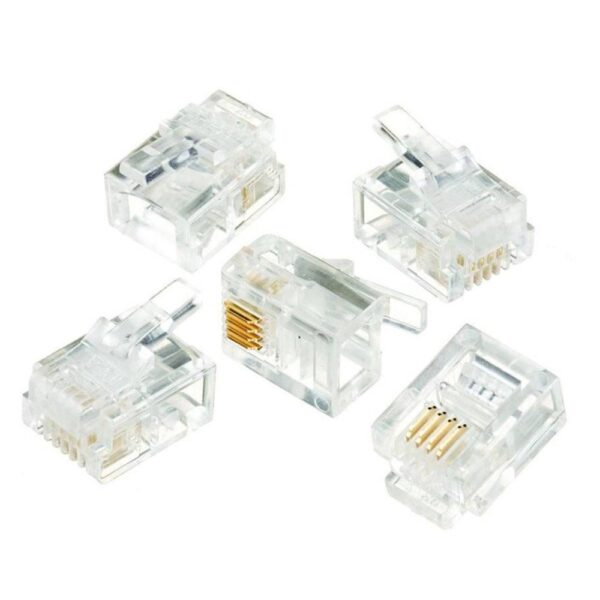 Plug Conector Modular Rj11 (6x4) - 100 Unidades