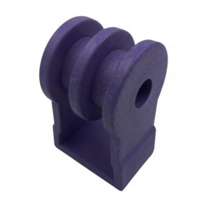 Suporte Plástico com Roldana 2 vias Roxo 50 Peças
