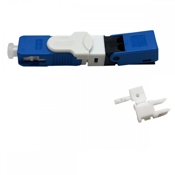 Conector Reutilizável Fibra Óptica Ftth Sc Apc Azul - 50 Unidades + 1 Gabarito - Imagem 2