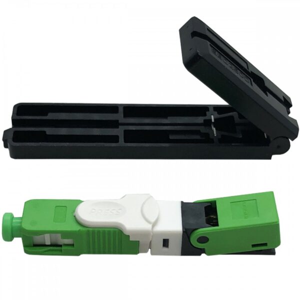 Conector Reutilizável Fibra Óptica Ftth Sc Apc Verde - 50 Unidades + 1 Gabarito - Imagem 4