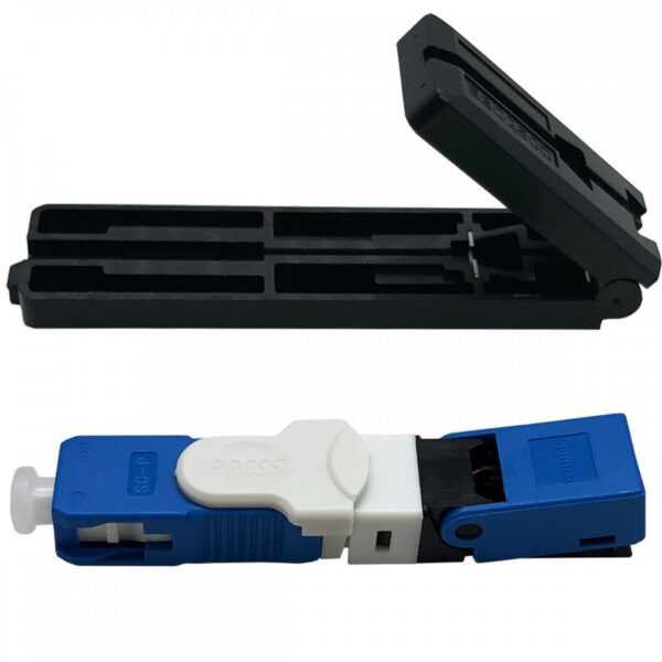Conector Reutilizável Fibra Óptica Ftth Sc Apc Azul - 50 Unidades + 1 Gabarito - Imagem 4