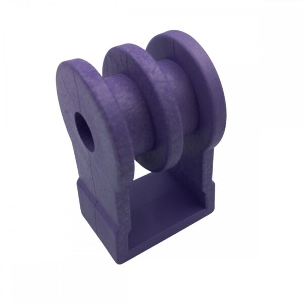Suporte Plástico com Roldana 2 vias Roxo 50 Peças - Imagem 4
