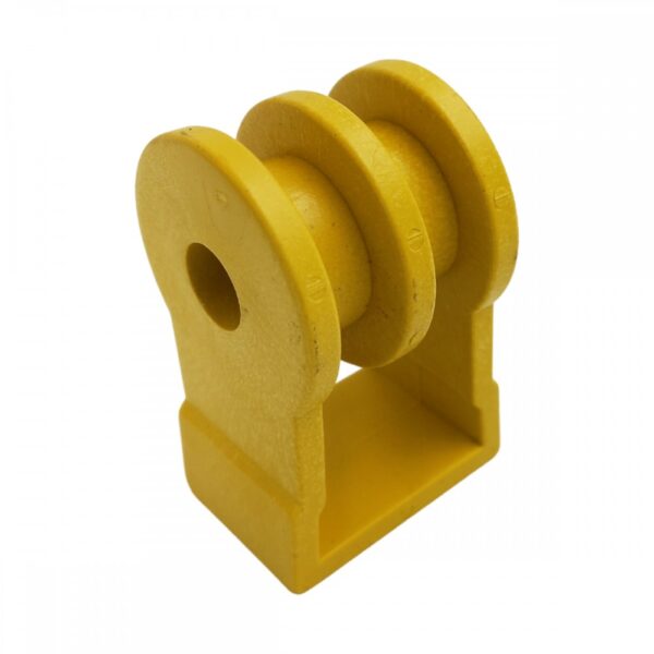 Suporte Plástico com Roldana 2 vias Amarelo 50 Peças - Imagem 5