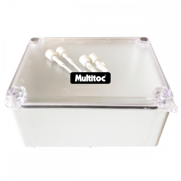 Caixa De Passagem Branca com Tampa Transparente 11x15x7 cm - Imagem 2