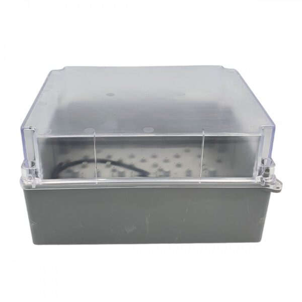 Caixa de Passagem Cinza com Tampa Transparente 19x24x12 cm - Imagem 3