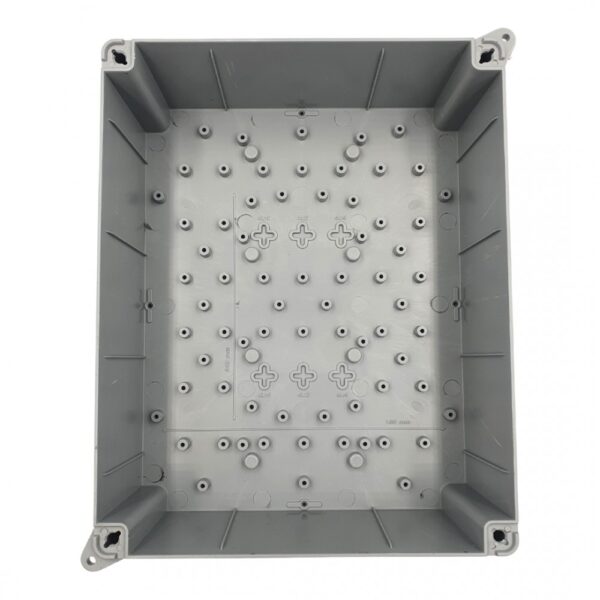 Caixa de Passagem Cinza com Tampa Transparente 19x24x12 cm - Imagem 5