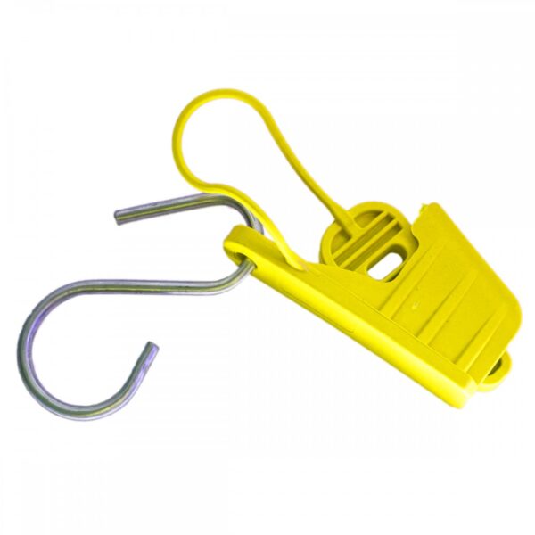 Esticador Mini Cunha para Cabo Drop Amarelo - 50 Unidades