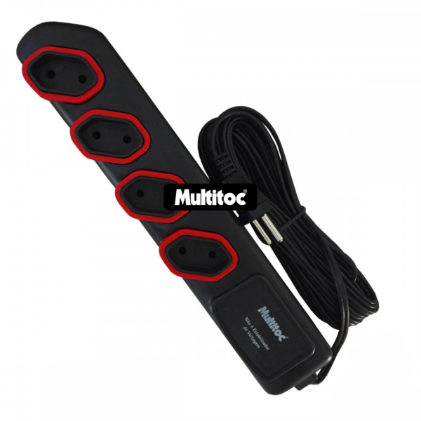 Extensão Elétrica Bivolt com 4 Tomadas e Cabo de 5m
