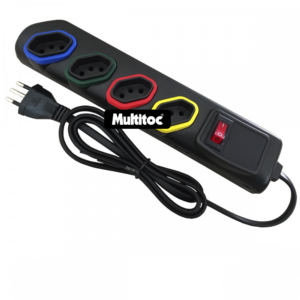 Filtro de Linha Bivolt com 4 Tomadas e Chave Disjuntora Modelo 2000