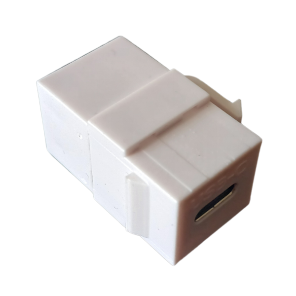 Plugue Usb-c Type-c Branco Keystone Para Painel De Tomada - Imagem 2