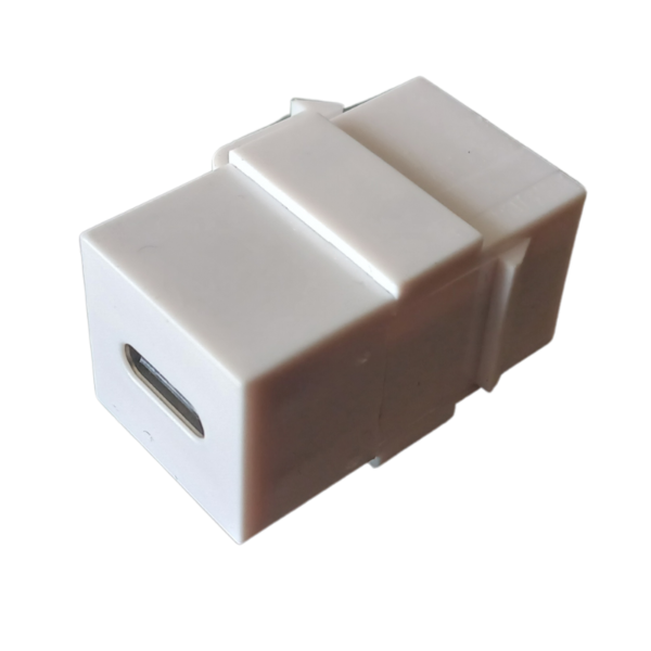 Plugue Usb-c Type-c Branco Keystone Para Painel De Tomada - Imagem 3